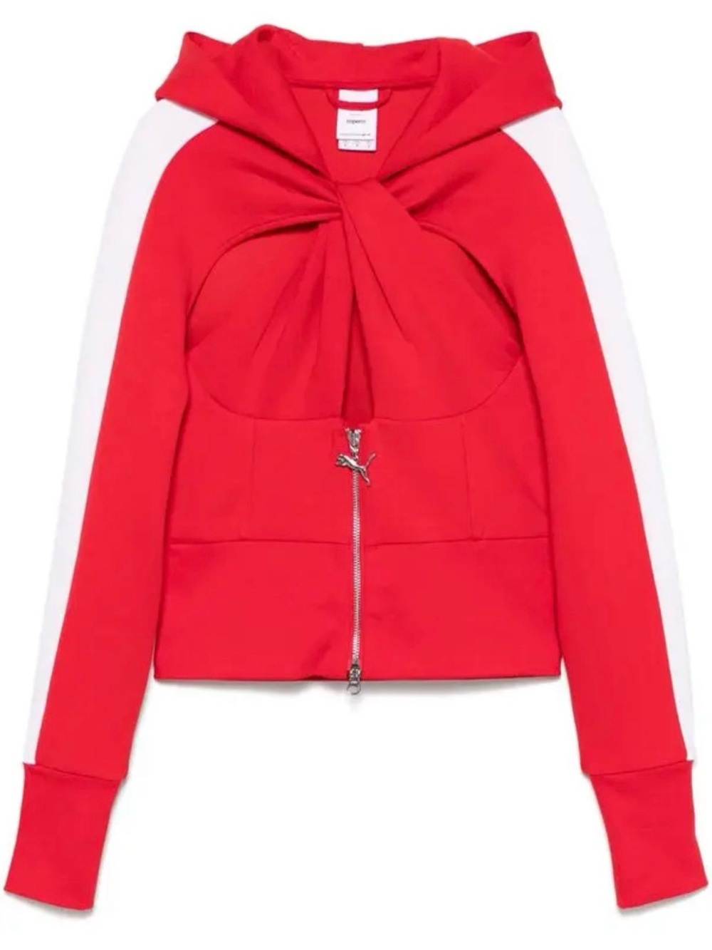 Coperni Red and White Cutout Hoodie - Picture 10 of 10